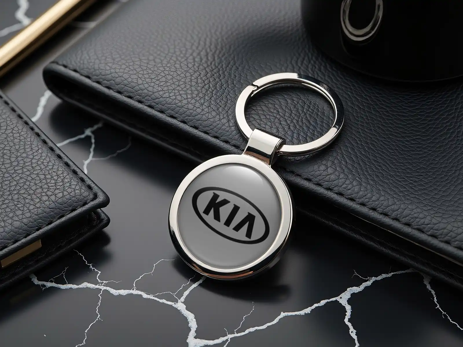 KIA Portachiavi Lusso Acciaio Inox Premium